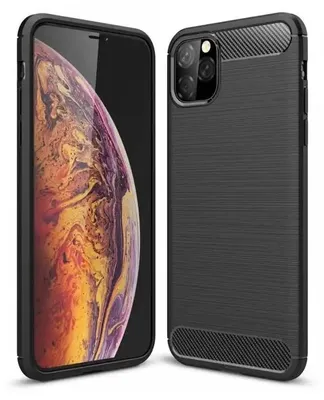 Produktbild von Carbon Shield TPU Hülle für iPhone 11 - Schwarz KP9414