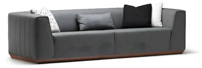 Produktbild von Elegantes graues Stoffsofa für Wohnzimmer im modernen Design