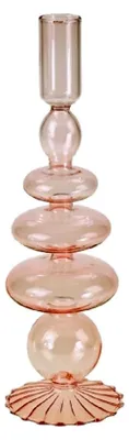 Produktbild von Kerzenleuchter aus Glas in Rosa, 26,5 cm