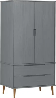 Produktbild von VidaXL 350524, Grau, Garderobe, 2 Tür(en), Grau, Holz, Holz