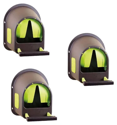 Produktbild von horizont Legenest für Hühner, MyCozyNest, aus Kunststoff, zur Wandmontage, Nest für Hühner, große Hühnerbox, Kunststoffnest, Geflügelnest (3er-pack)