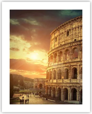 Produktbild von Poster - Poster ohne Rahmen - Coloseum Roma Architektur Italien - 40x50 cm - Wand Bild - Wanddeko - Wandbilder - Kunstposter - Wandposter - Bilder - Kunstdruck - Wandbild - P2XPA40x50-2966