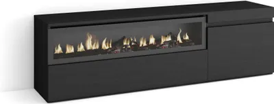 Immagine prodotto di COZY Mobile TV Soggiorno, 150x35x45cm, Per TV fino a 65, Camino elettrico, Nero