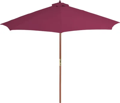 Immagine prodotto di vidaXL Ombrellone con asta in legno 300 cm rosso bordeaux
