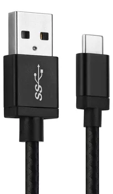 Produktbild von CELLONIC USB Kabel 1m kompatibel mit Apple iPad 11, 12.9, Air 4 (2020), Pro 11, Pro 12.9 (2021) Ladekabel USB C Type C auf USB A 3.1 Gen 1 Datenkabel 3A schwarz Nylon