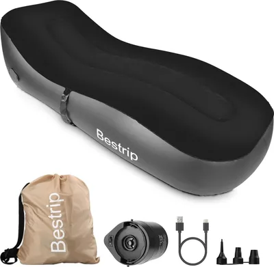 Produktbild von Selbstaufblasendes Luftbett und Schlafsofa mit tragbarer Luftpumpe (schwarz)