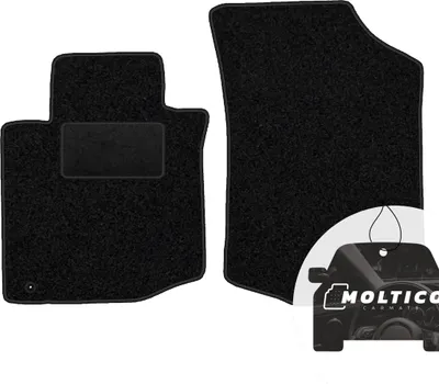 Produktbild von moto-MOLTICO Vorne Fußmatten Auto Velours Autoteppiche Schwarz Automatten Set 2-teilig passend für Toyota Aygo I 2005-2014