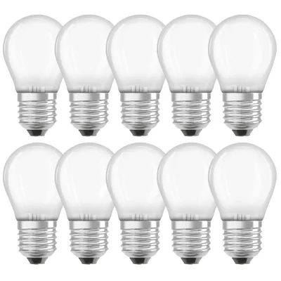 Produktbild von 10 x Osram LED Filament Leuchtmittel Star Classic Tropfen 4W = 40W E27 matt 470lm Neutralweiß 4000K