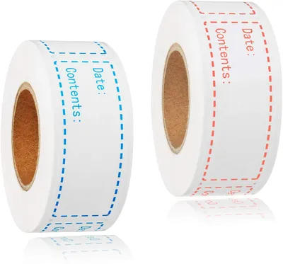 Produktbild von Gefrierschranketiketten 300 Stück, Papier Aufkleber 2,5 x 7,5 cm, Abnehmbar Ohne Rückstände Für Lebensmittel