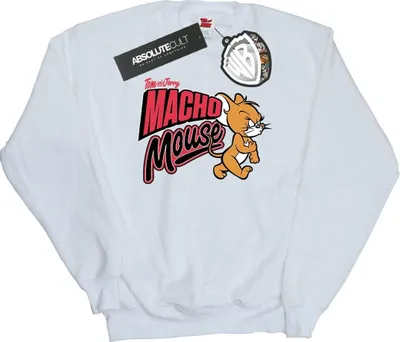 Produktbild von Tom And Jerry - "Macho Mouse" Sweatshirt für Herren BI46996 (XL) (Weiß)
