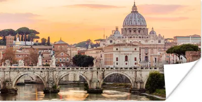 Produktbild von MuchoWow® Poster Italien - Skyline - Rom 120x60 cm - Bild