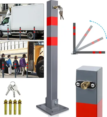 Immagine prodotto di Bettizia barriera per parcheggio pieghevole 66cm bloccabile in acciaio inox
