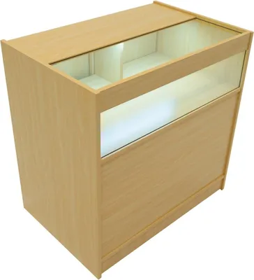 Image de B900 : Comptoir réfrigérant LED – Bois d'érable