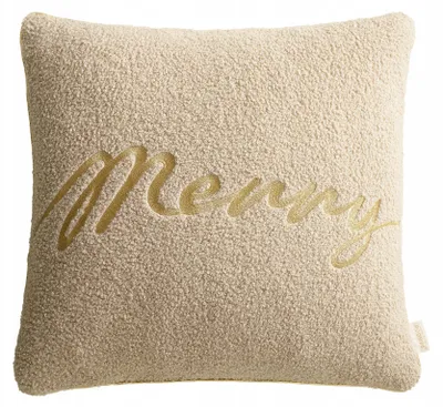 Produktbild von Room99 Merry Weihnachtliches Dekokissen Bouclé 45x45 cm