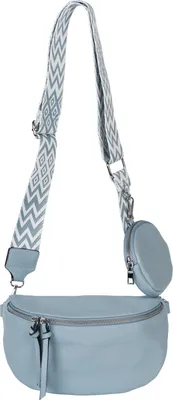 Produktbild von styleBREAKER Damen Halbmond Crossbody Schultertaschen Set 2-Teilig, Schultergurt mit Zick-Zack Rauten Muster 02012396