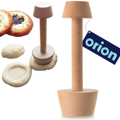 Produktbild von Orion Teigstampfer Teigstößel für Tartelettes Törtchen-Stößel aus Holz zweiseitig 4/5,5 cm