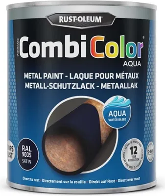 Produktbild von Rust-Oleum CombiColor Aqua Seidenglanz 750ml Tiefschwarz