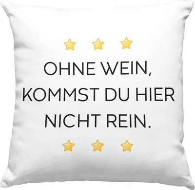 Produktbild von Trendation - Lustige Deko-Kissen mit Füllung 40x40 mit Spruch für Frauen Männer Arbeit Büro Lustig Deko-Kissen mit Füllung 40x40n Becher mit Sprüchen Kollegin Geschenk Sarkasmus Wein Spruch (Rosa)