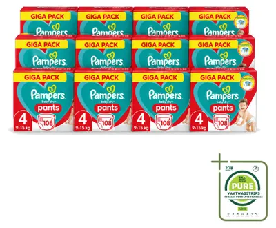 Produktbild von 12 x Pampers Baby-Dry Pants Windelpants Größe 4, 9-15 kg - Großpackung - 12 Stücke
