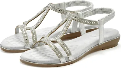 Produktbild von VIVANCE Sandale Sandalette, Sommerschuh, silberfarben Größe 41