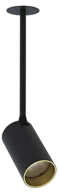 Produktbild von Spot Metall GU10 B: 12,5 cm verstellbar in Schwarz Gold rund Modern Lampe