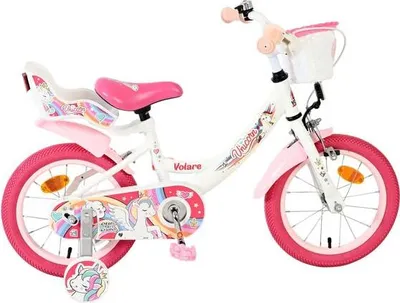Produktbild von Volare Unicorn Kinderfahrrad - Mädchen - 14 Zoll - Weiss