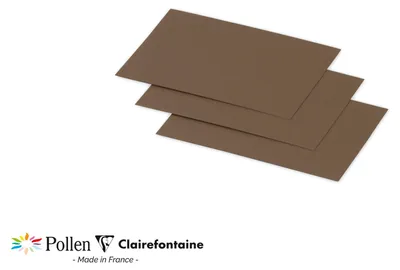 Image de Pack 25 cartes Mini Pollen, 70x95mm, 210g brun taupe