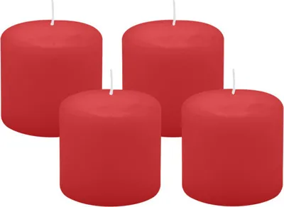 Produktbild von 4er Set Adventskranzkerzen Rot Ø 60 x 60 mm