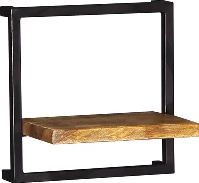 Produktbild von SIT Möbel Wandregal mit 1 Boden | Mango-Holz natur | Metall schwarz | B 35 x T 25 x H 35 cm | 14340-01 | Serie SIDNEY