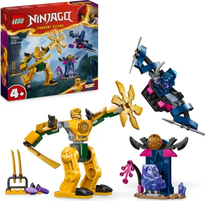 Produktbild von LEGO NINJAGO Arins Battle Mech, Ninja-Spielzeug für Kinder ab 4 Jahre mit Figuren inkl. Arin mit Mini-Katana, Actionfiguren & Mechs, kleines Geschenk für Jungs und Mädchen 71804
