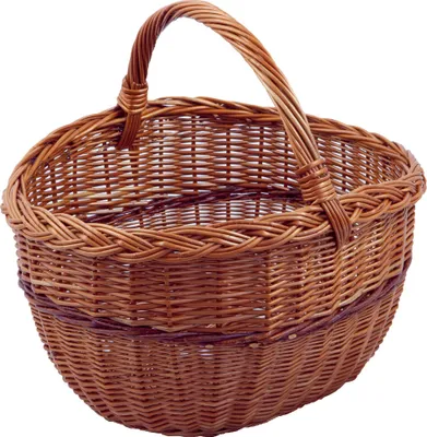 Produktbild von Einkaufskorb, Vollweide, Tragekorb, Weidenkorb, Picknickkorb, Bügelkorb