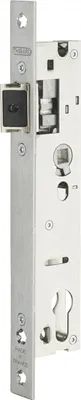 Image de Boitier de serrure encastrable à cylindre pour menuiserie métallique, axe 24mm, L39, bouts carrés, inox - THIRARD