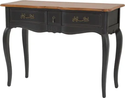 Productafbeelding van FURNLUX console tafel Venero, bruin en messing, zwart. Afmetingen: 110 x 80 x 47 cm. Hoofdkleur: zwart