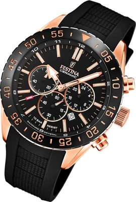 Produktbild von Festina Herren Uhr Keramik F20516/2 Silikon Armband-Uhr schwarz UF20516/2