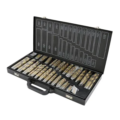 Produktbild von Jiubiaz 230-teilig Metallbohrer Spiralbohrer Set Metallbohrersortiment HSS geschliffen,  Bohrersets Profi-Steinbohrersatz Bohrer Set