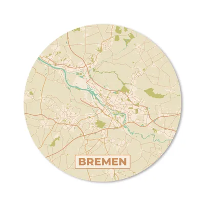 Produktbild von MuchoWow® Mauspad Mousepad Karte - Jahrgang - Bremen - Stadtplan 20x20 cm - Mousepads - Maus Mat - Pad - Mausunterlage - Schreibtischmatte