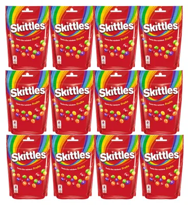 Image de Skittles Fruits Bonbons à mâcher enrobés de sucre Plaisir des fruits 136g paquet de 12
