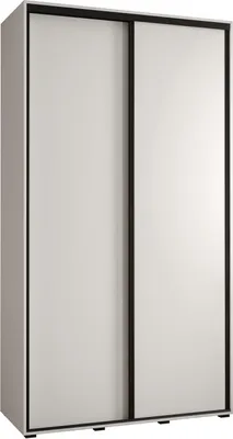 Produktbild von MEBLE KRYSPOL Davos 1 Schrank, zwei Türen - 235,2x130x45 cm - Weiß Weiß Schwarz