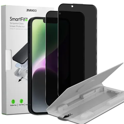 Zdjęcie produktu dla 2-pak iPhone 14 Szkło ochronne na ekran Privacy - Szkło hartowane | [Automatyczna instalacja] - Bez bąbelków