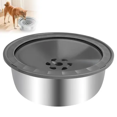 Produktbild von Wassernapf für Hunde und Katzen, 3,6L Wassernapf für Hunde, Kein Verschütten Edelstahl Wassernapf für Hunde, Große Kapazität Hundenäpfe, 257,3x97mm