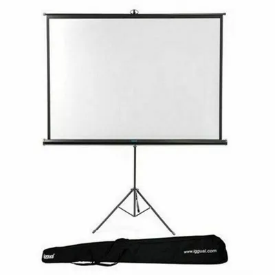 Produktbild von iggual PSITS180, Manuell, 2,54 m (100"), 180 cm, 180 cm, 1:1, Schwarz, Weiß