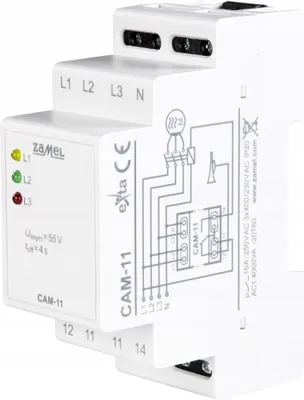 Produktbild von Spannungsasymmetrie und Phasenverlust-Sensorrelais 16A CAM-11 Spannungsabfall
