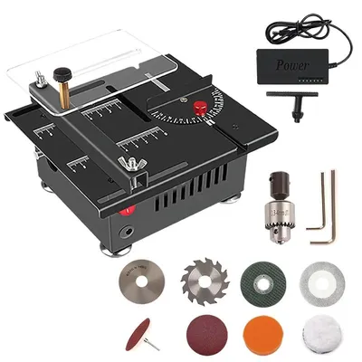 Produktbild von Mini-Tischkreissäge - 100 W - 5000 U/min - 16-mm-Sägeblatt - Netzbetrieben - Für Holzbearbeitung und DIY
