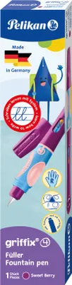 Obrázok produktu pre Pelikan griffix Füllhalter Sweet Berry, für Rechtshänder Schreiblernstift mit ergonomischer Griffzone, - 1 Stück (820264)