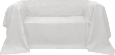 Zdjęcie produktu dla Narzuta na sofę z mikrozamszu kremowa 140 x 210 cm