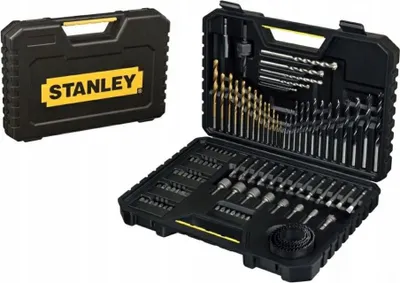 Produktbild von Stanley STA7205-XJ, Bohrer, Bohrerbit-Set, Mauerwerk, Metall, Holz, Schwarz, Edelstahl, 100 Stück(e)
