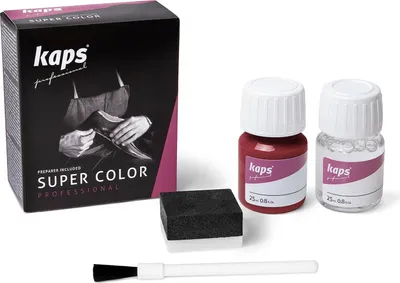 Produktbild von Kaps super colour Leder- & Kunstlederfarbe inkl. Reiniger - (112) Rot - 25ml
