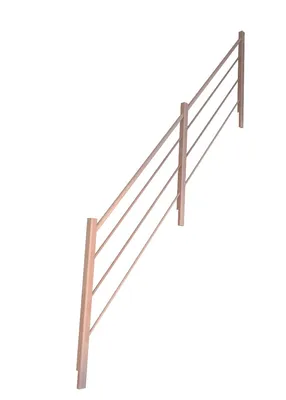 Produktbild von Treppengeländer Modell Rhodos 1/4 Gewendelt Buche-Holz-Holz Design-Rechts