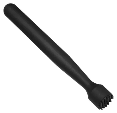 Image de Pilon Caipirinha - plastique noir avec extrémité dentelée (20cm)