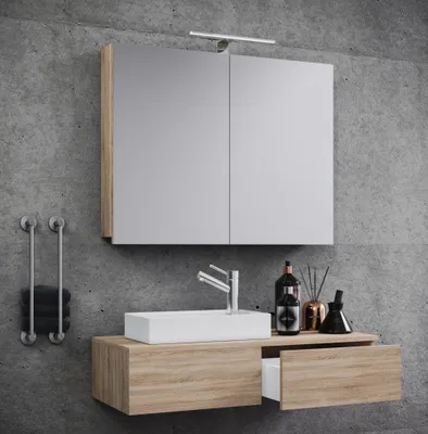 Produktbild von VCM 3-tlg Set | Waschplatz für Gäste WC | Gästebad | Waschtisch Toilette | Badmöbel Badezimmer Set - Gudas SC